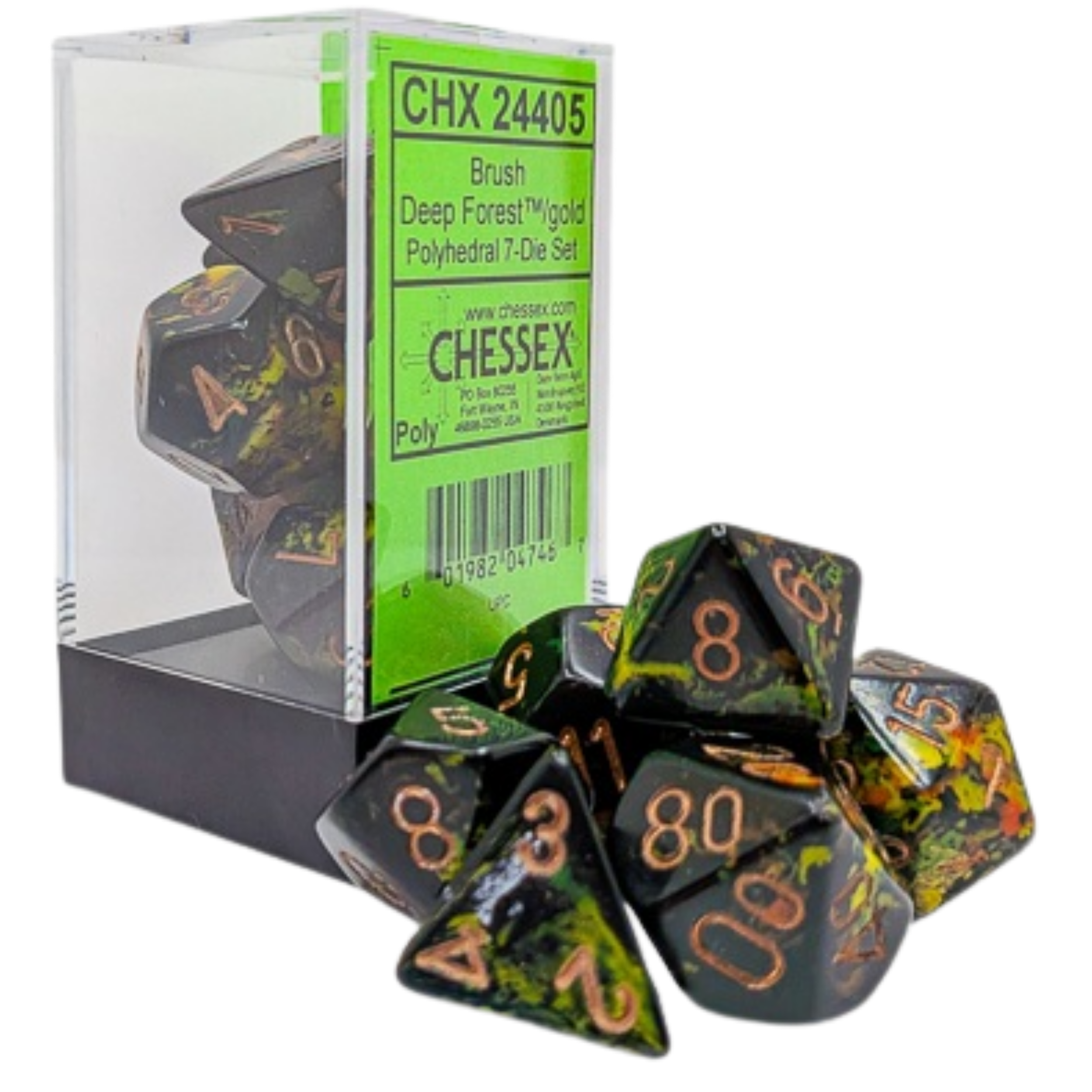 CHX24405 Brush 7-Die Set Polyhedral Deep Forest/Gold